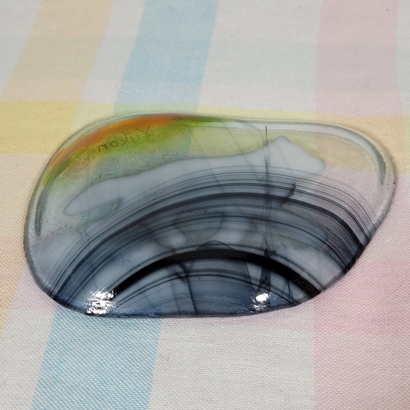 Yukon glass trinket dish 3D wolf husky northern hand painted souvenir - Picture 6 of 6